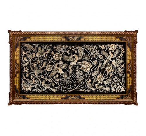 تابلو قلم زنی طرح سیمرغ کد